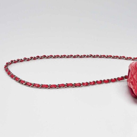 Chanel Pink Quilted Patent Leather Classic Square Mini Flap Bag - Picture 6 of 13